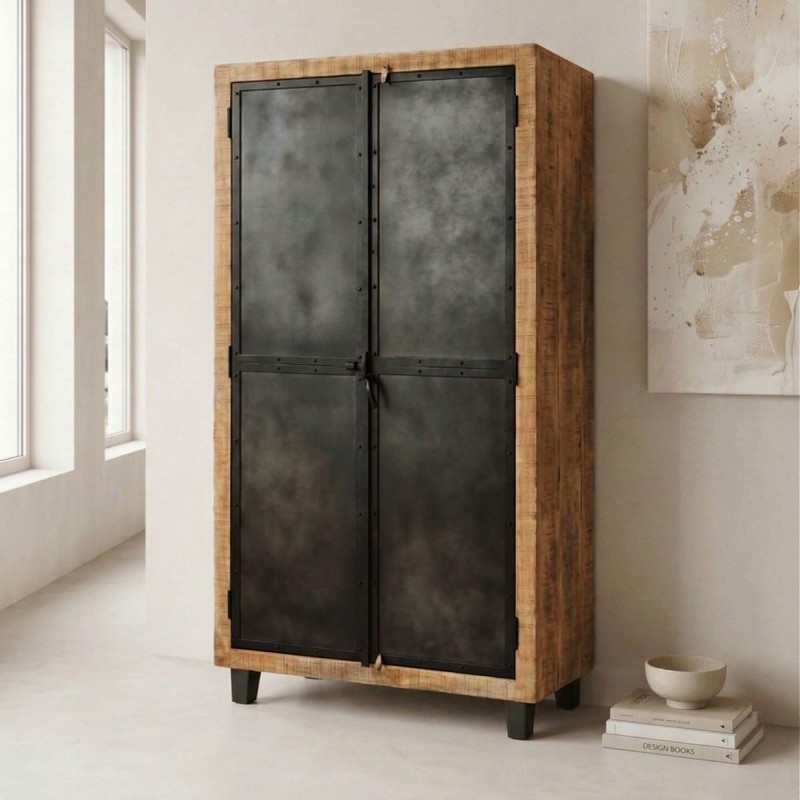 Industrielle Schränke aus Holz und Metall - Brooklyn