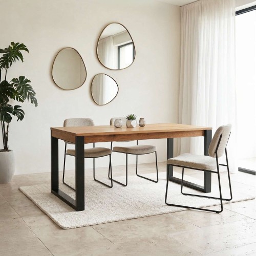 Esstisch aus Holz und Metall 160 cm – Osaka