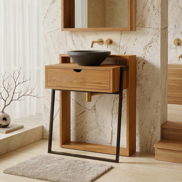 Badezimmermöbel aus massivem Teakholz - Arya