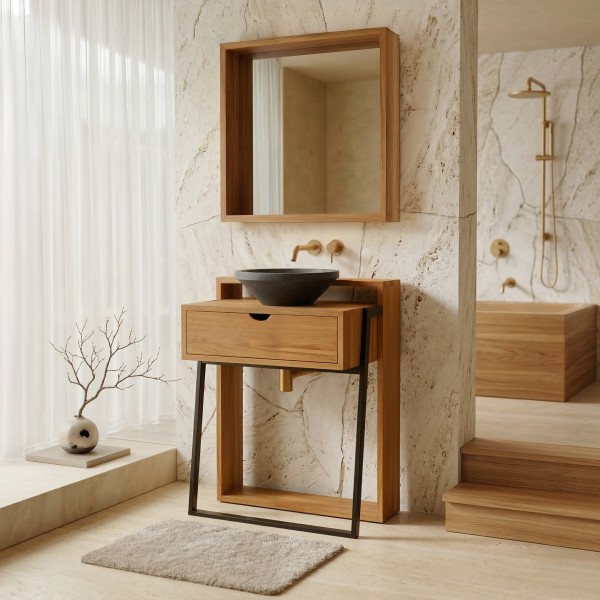 Badezimmermöbel aus massivem Teakholz - Arya