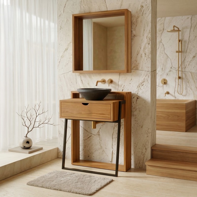 Badezimmermöbel aus massivem Teakholz - Arya