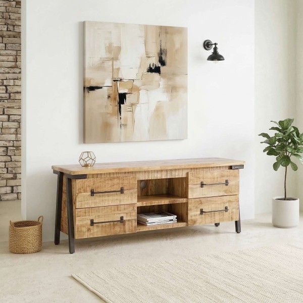 TV-Möbel aus Holz & Metall - Retro Archi