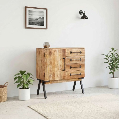 Kleines Sideboard aus Massivholz - Retro Archi
