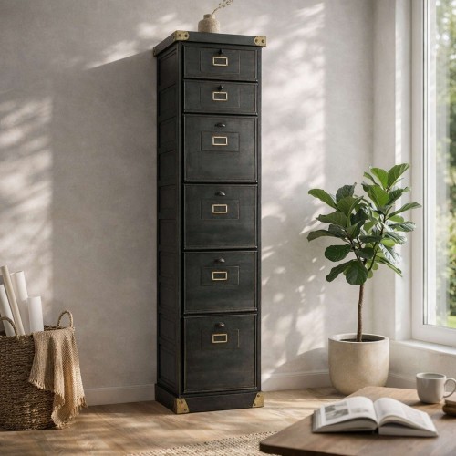 Industrielles Postbotenmöbel in Karbonoptik