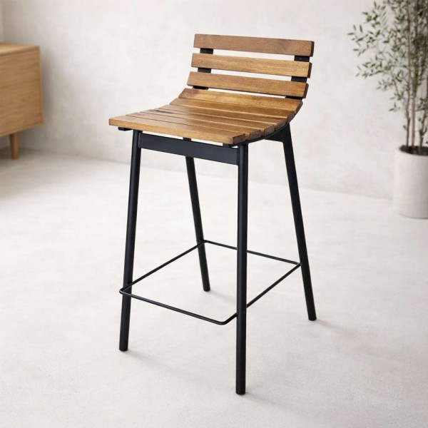 Küchenstuhl aus Holz und Metall - Curve