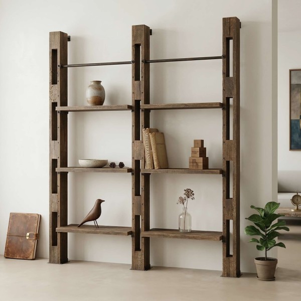 Großes industrielles Wandregal