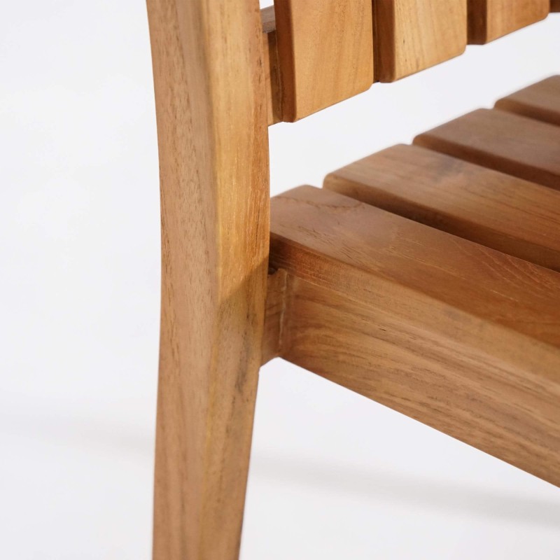 Gartenmöbel-Set aus Tisch und Stühlen aus Teakholz für 6 Personen