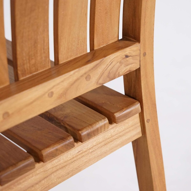 Gartenmöbel-Set aus Tisch und Stühlen aus Teakholz für 6 Personen