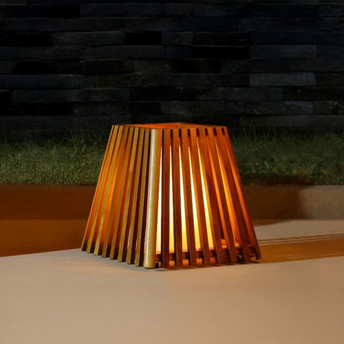 Stehlampe aus Teakholz H40 cm - Nori