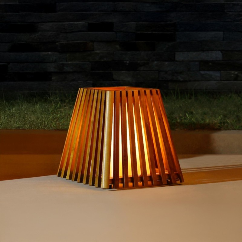 Stehlampe aus Teakholz H40 cm - Nori