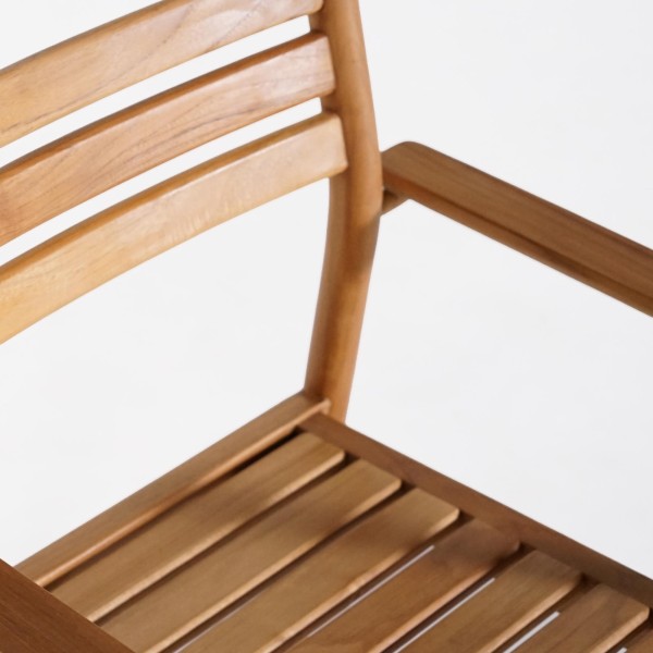 Gartenmöbel-Set aus Tisch und Stühlen aus Teakholz für 4 Personen