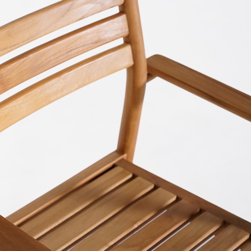 Gartenmöbel-Set aus Tisch und Stühlen aus Teakholz für 4 Personen