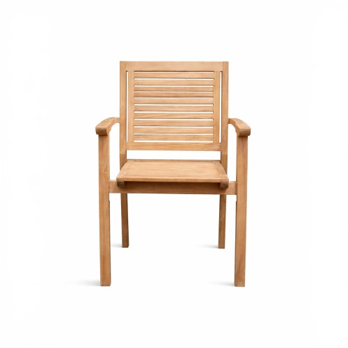 Gartenstuhl mit Armlehnen aus Teakholz - Tomo