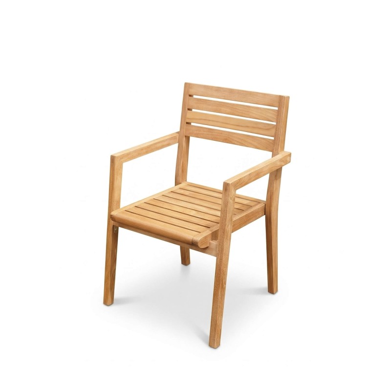 Gartenmöbel-Set aus Tisch und Stühlen aus Teakholz für 4 Personen - Roku