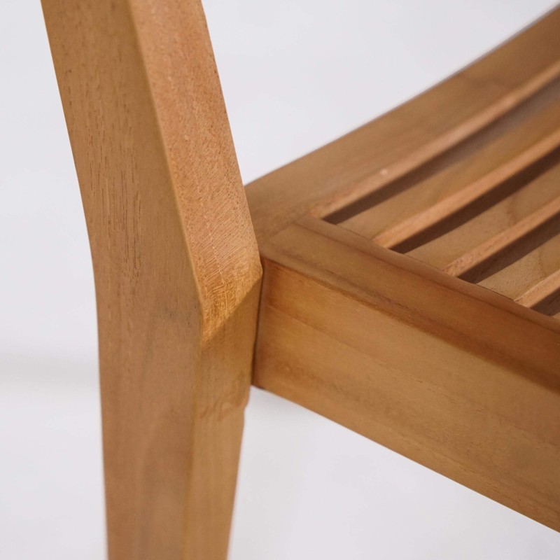 Gartenmöbel-Set aus Tisch und Stühlen aus Teakholz für 6 Personen