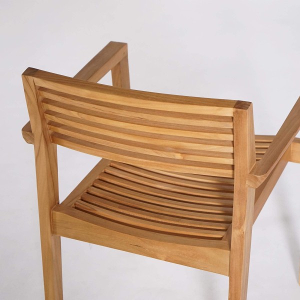 Gartenmöbel-Set aus Tisch und Stühlen aus Teakholz für 6 Personen