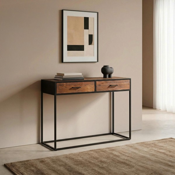 Industrielle Konsole aus recyceltem Holz - Recycled