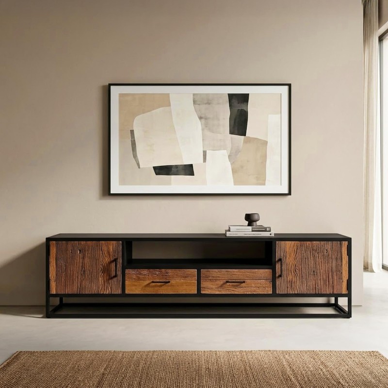 TV-Möbel 200 cm aus recyceltem Holz – Recycled