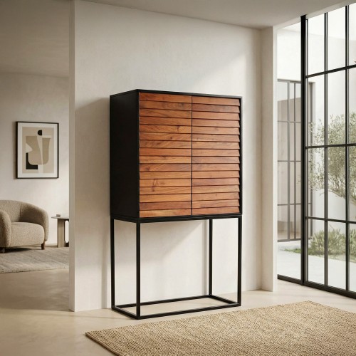 Hochschrank aus Massivholz 80 cm - Tamara
