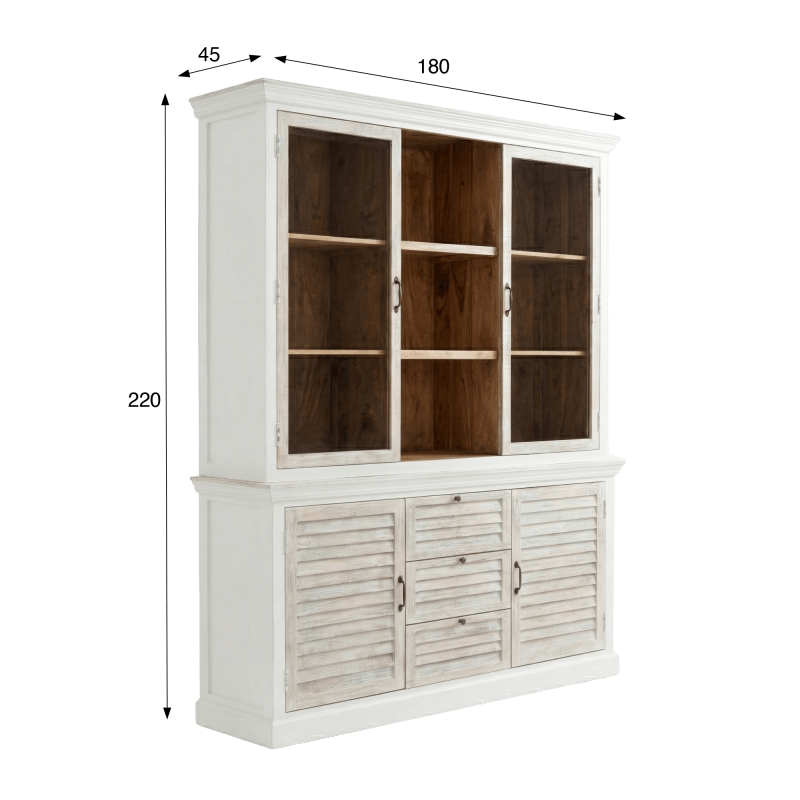 Buffetschrank aus gebleichtem Holz 180 cm - Sea Side