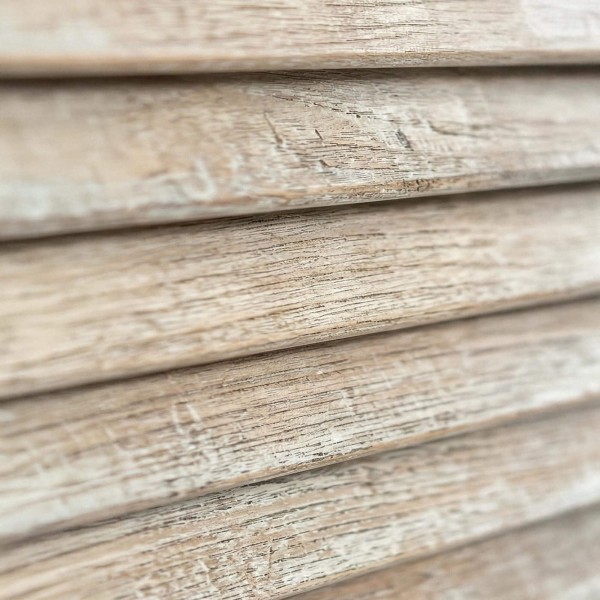 Kopfteil aus weißem Holz mit Lamellen 160 cm - Sea Side