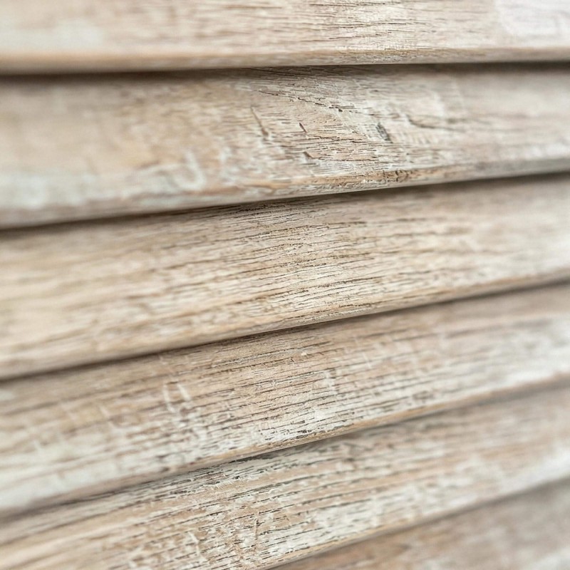 Kopfteil aus weißem Holz mit Lamellen 160 cm - Sea Side