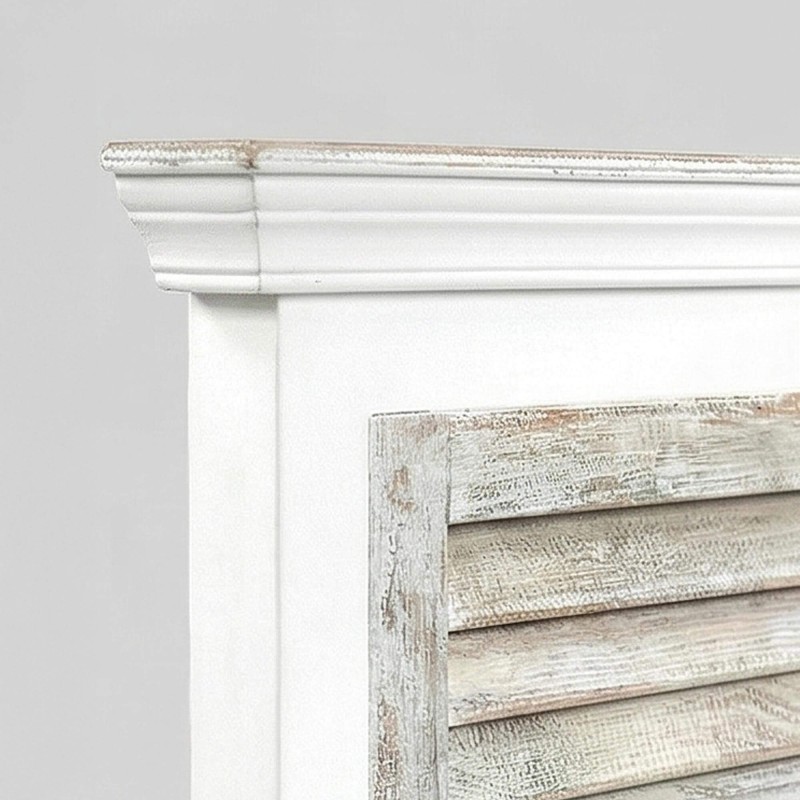 Kopfteil aus weißem Holz mit Lamellen 160 cm - Sea Side