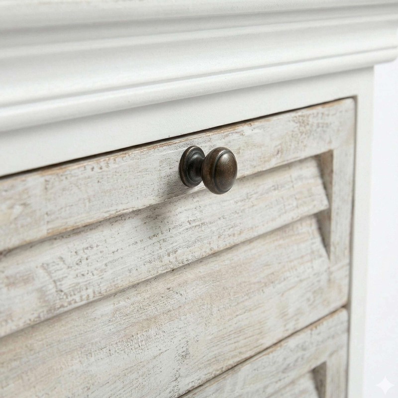 Weißer Nachttisch aus Massivholz - Sea side