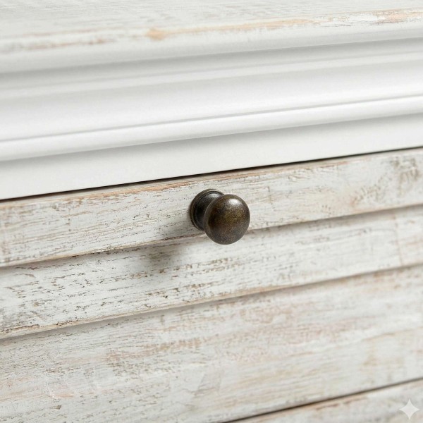 Weißer Nachttisch aus Massivholz - Sea side