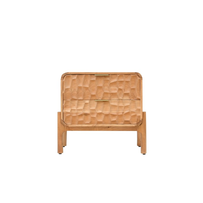 Moderner Nachttisch aus massivem Akazienholz - Naoki