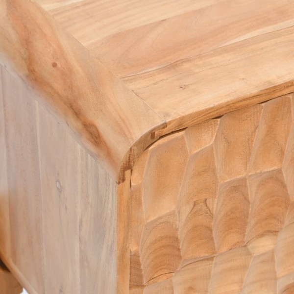 Moderner Nachttisch aus massivem Akazienholz - Naoki