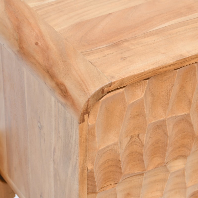 Moderner Nachttisch aus massivem Akazienholz - Naoki