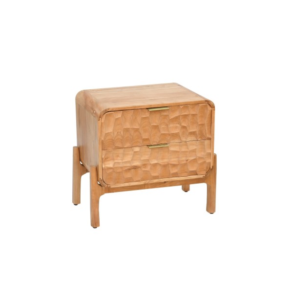 Moderner Nachttisch aus massivem Akazienholz - Naoki