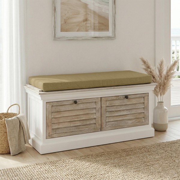 Eingangsbank mit Stauraum aus gebleichtem Holz - Sea Side