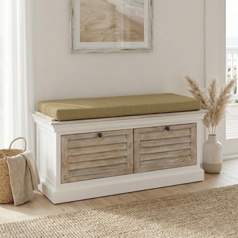 Eingangsbank mit Stauraum aus gebleichtem Holz - Sea Side