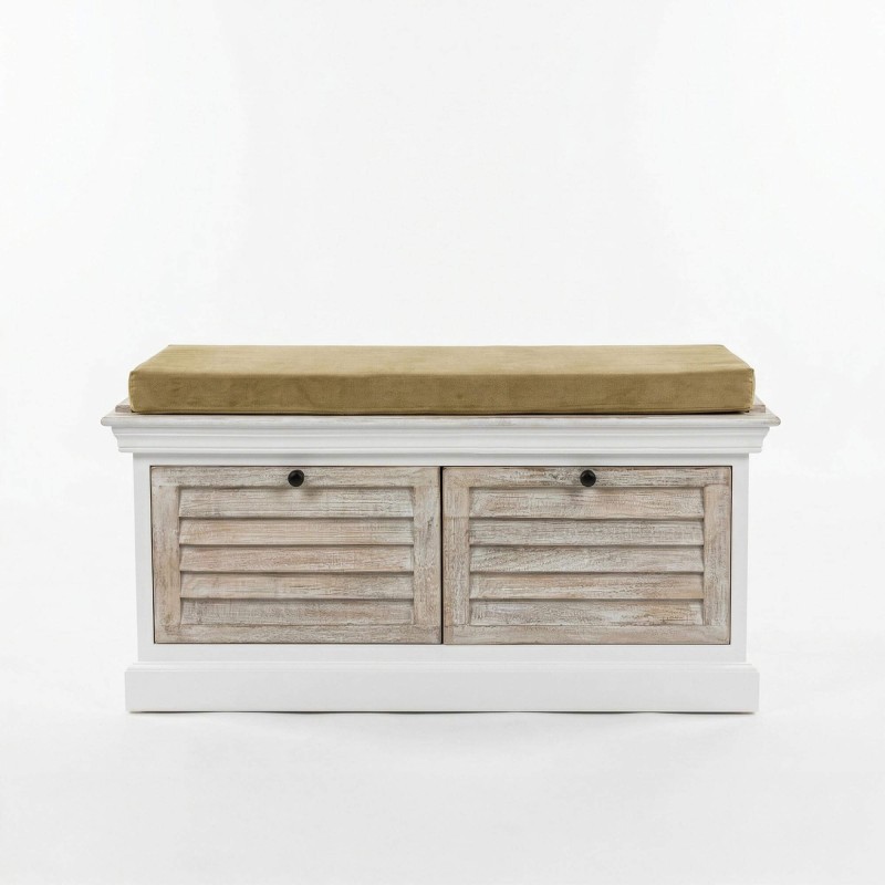 Eingangsbank mit Stauraum aus gebleichtem Holz - Sea Side
