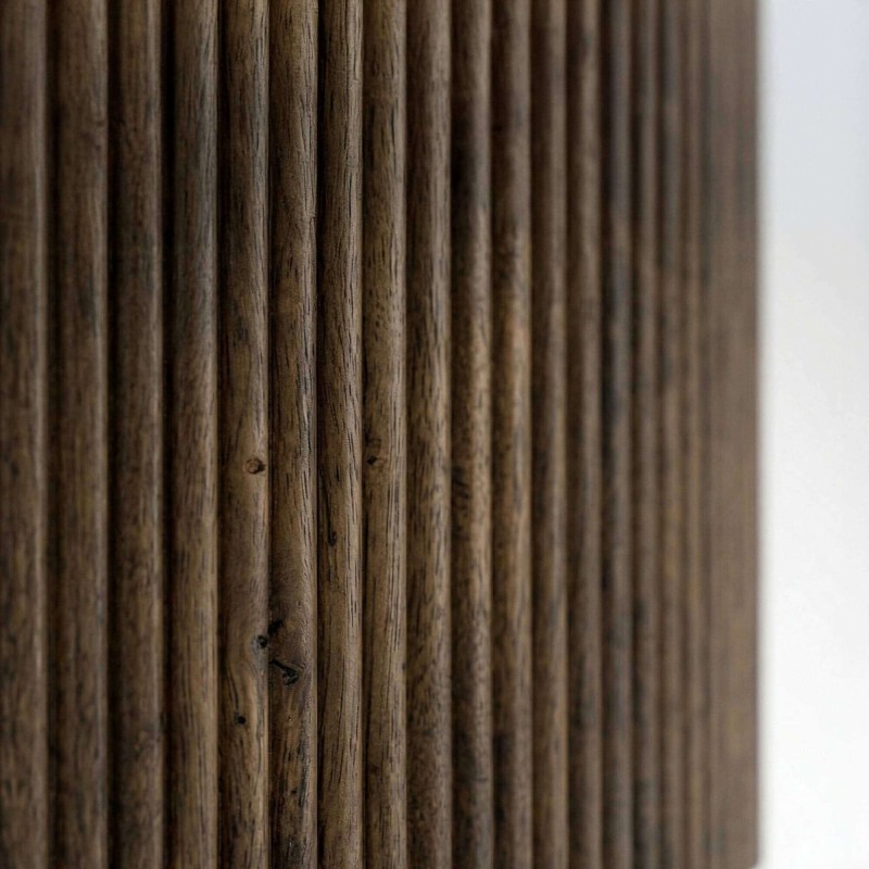 Runder Couchtisch aus Massivholz - Sepia