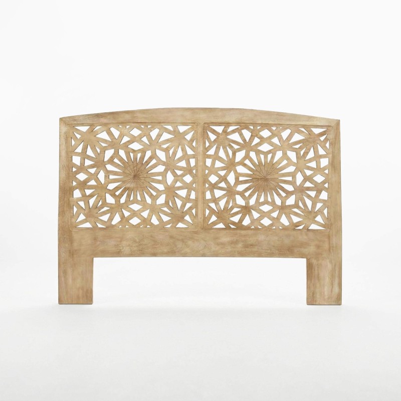 Kopfteil aus geschnitztem Massivholz 200 cm - Nevea