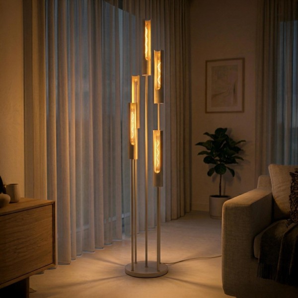 Design-LED-Stehleuchte aus Metall – Nova