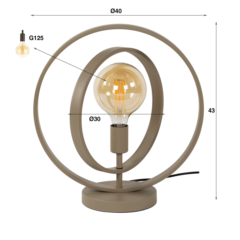 Industrielle Metall-Schreibtischlampe – Altis