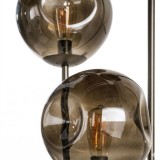 Stehlampe im industriellen Stil aus Metall mit Glaslampenschirmen – Caleo