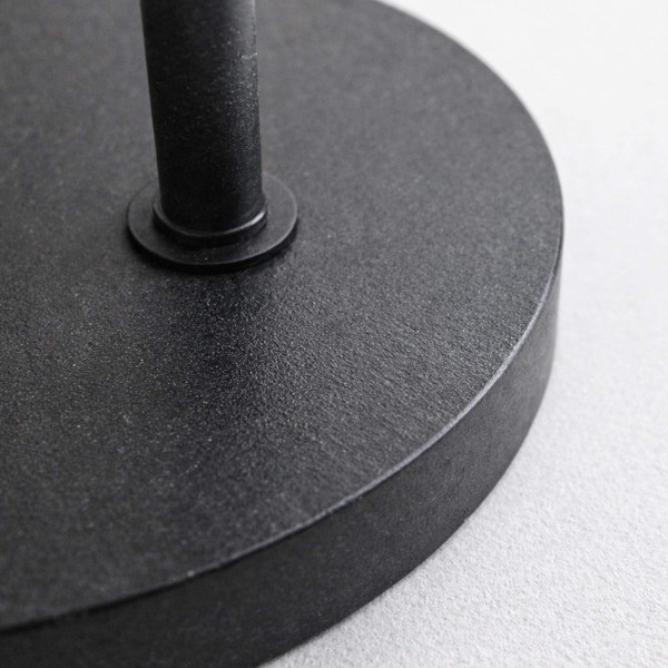 Wohnzimmer-Stehlampe mit Glasschirm und schwarzem Metall - Sfera