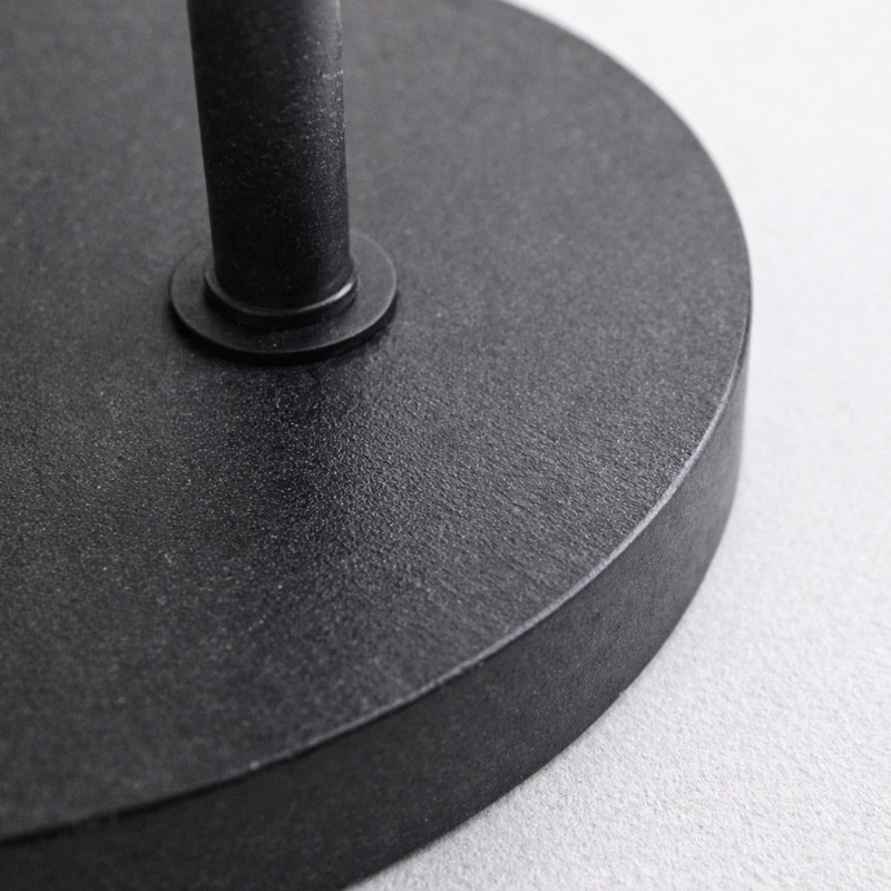 Wohnzimmer-Stehlampe mit Glasschirm und schwarzem Metall - Sfera