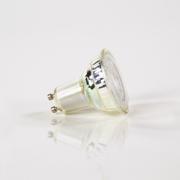 Dimmbarer LED-Halogenspot, klares Glas [GU10]