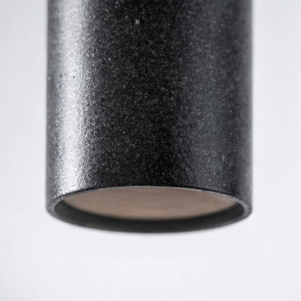 Pendelleuchte mit Glasschirm und schwarzem Metall - Sfera