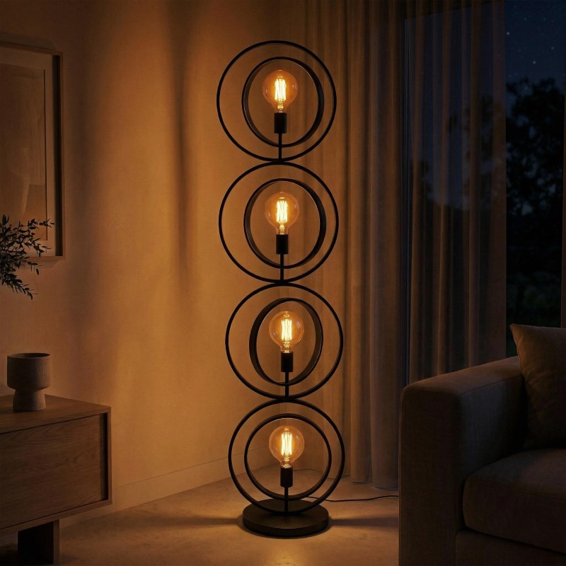 Industrielle Wohnzimmer-Stehlampe aus Metall - Altis