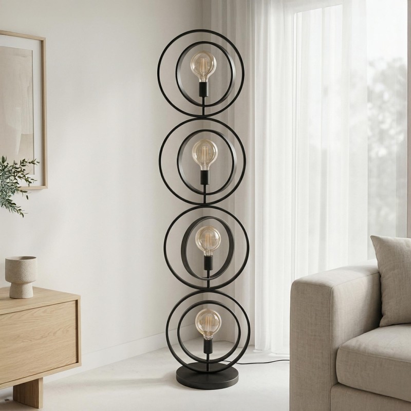 Industrielle Wohnzimmer-Stehlampe aus Metall - Altis