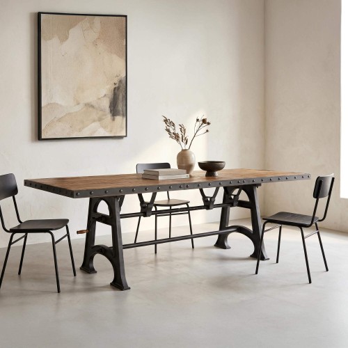 Ausziehbarer industrieller Esstisch