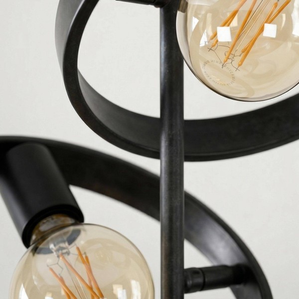 Industrielle Deckenleuchte aus schwarzem Metall - Huxley