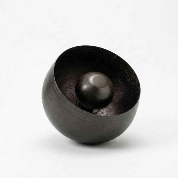 Tischlampe für das Wohnzimmer aus schwarzem und goldenem Metall - Grayson